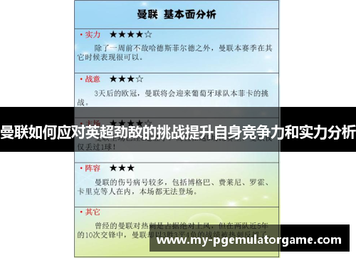 曼联如何应对英超劲敌的挑战提升自身竞争力和实力分析